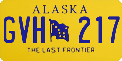 AK license plate GVH217