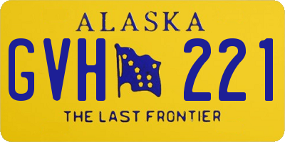 AK license plate GVH221