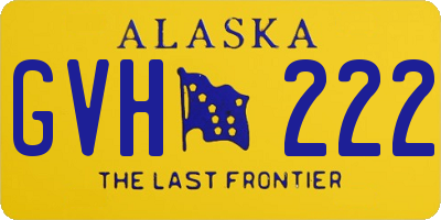 AK license plate GVH222