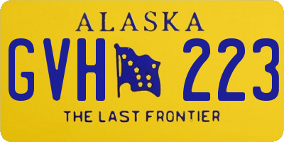 AK license plate GVH223