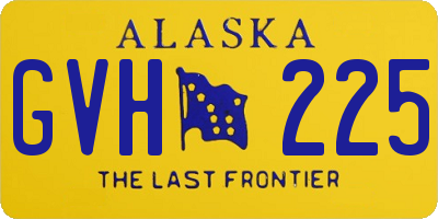 AK license plate GVH225