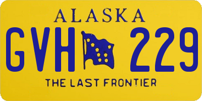 AK license plate GVH229