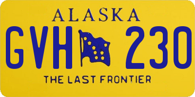 AK license plate GVH230