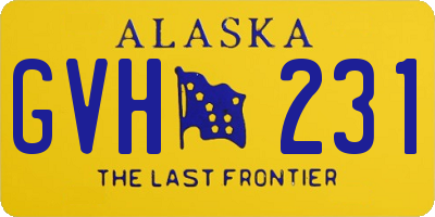 AK license plate GVH231