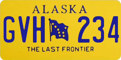 AK license plate GVH234