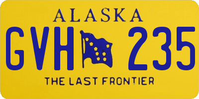 AK license plate GVH235