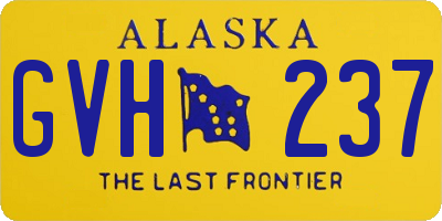 AK license plate GVH237