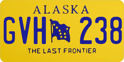 AK license plate GVH238