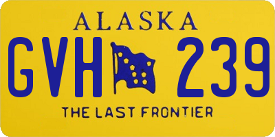 AK license plate GVH239