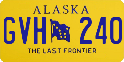 AK license plate GVH240