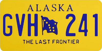 AK license plate GVH241