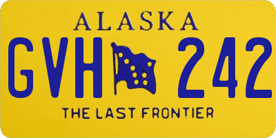 AK license plate GVH242