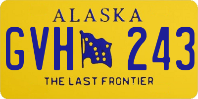 AK license plate GVH243