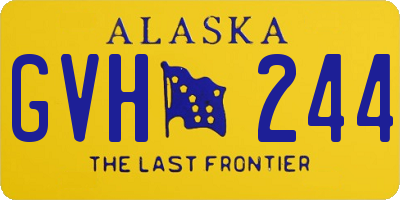 AK license plate GVH244