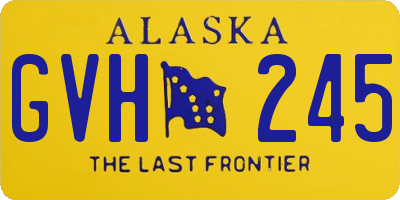 AK license plate GVH245