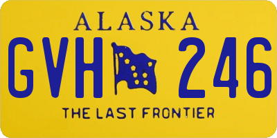 AK license plate GVH246