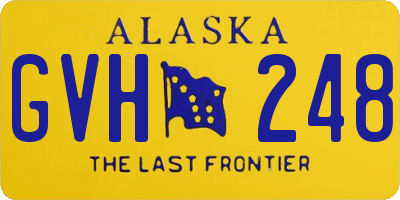 AK license plate GVH248