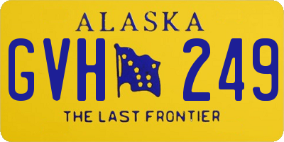 AK license plate GVH249