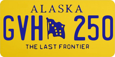 AK license plate GVH250