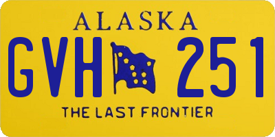 AK license plate GVH251