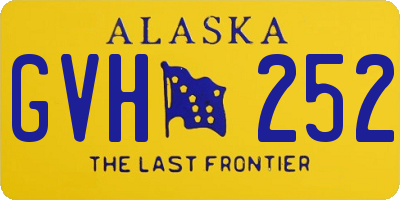 AK license plate GVH252