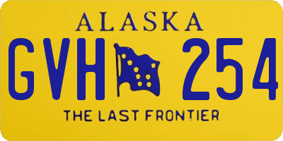 AK license plate GVH254