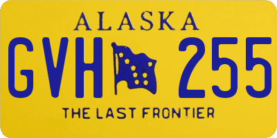 AK license plate GVH255