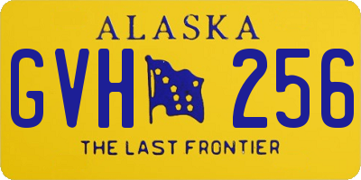 AK license plate GVH256