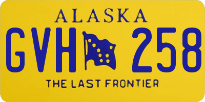 AK license plate GVH258