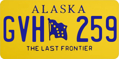 AK license plate GVH259