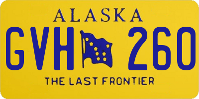 AK license plate GVH260