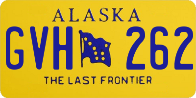 AK license plate GVH262