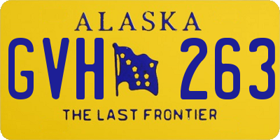 AK license plate GVH263