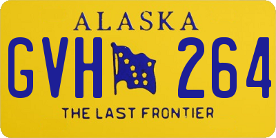 AK license plate GVH264