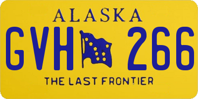 AK license plate GVH266