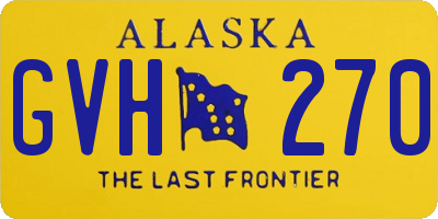 AK license plate GVH270