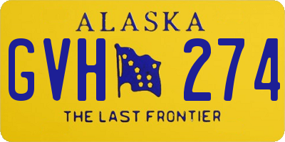 AK license plate GVH274