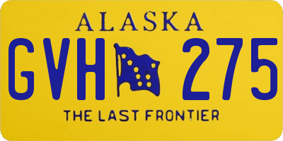 AK license plate GVH275