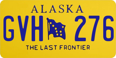 AK license plate GVH276