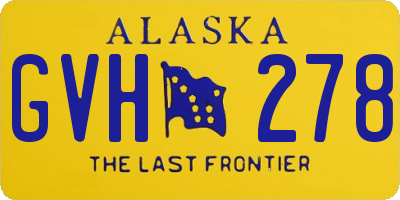 AK license plate GVH278