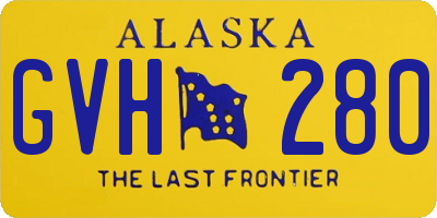 AK license plate GVH280