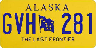 AK license plate GVH281