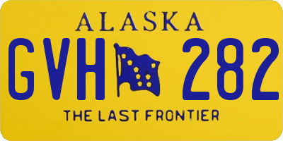 AK license plate GVH282