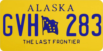 AK license plate GVH283