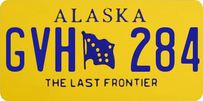 AK license plate GVH284