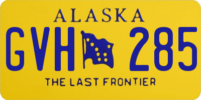 AK license plate GVH285