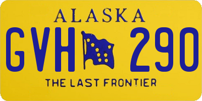 AK license plate GVH290