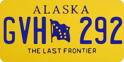 AK license plate GVH292