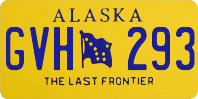 AK license plate GVH293