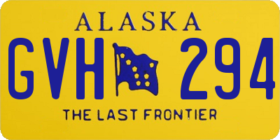 AK license plate GVH294